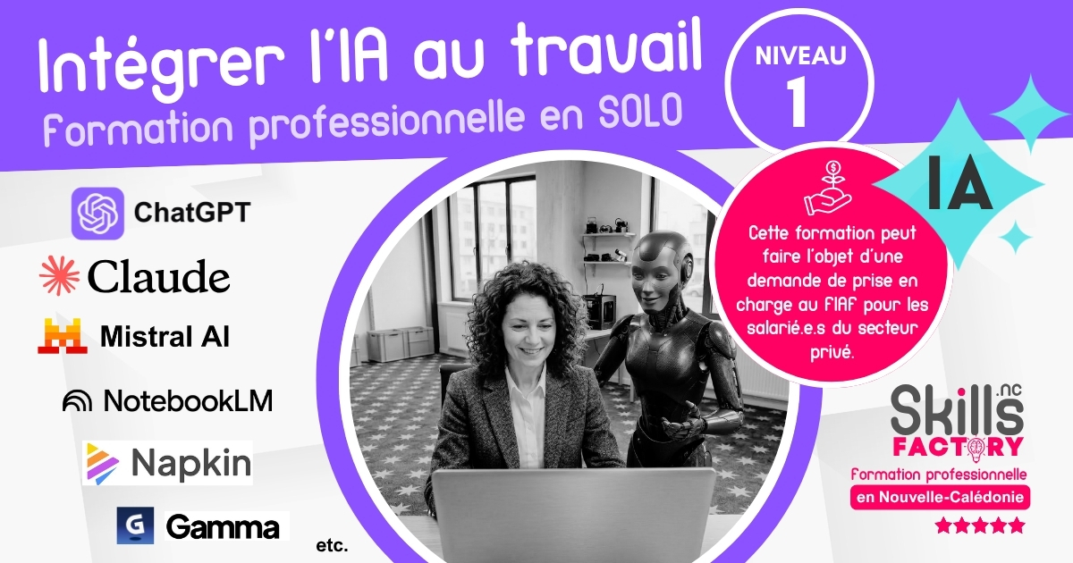 ✨ Démarrer avec l’Intelligence Artificielle au travail – niveau 1