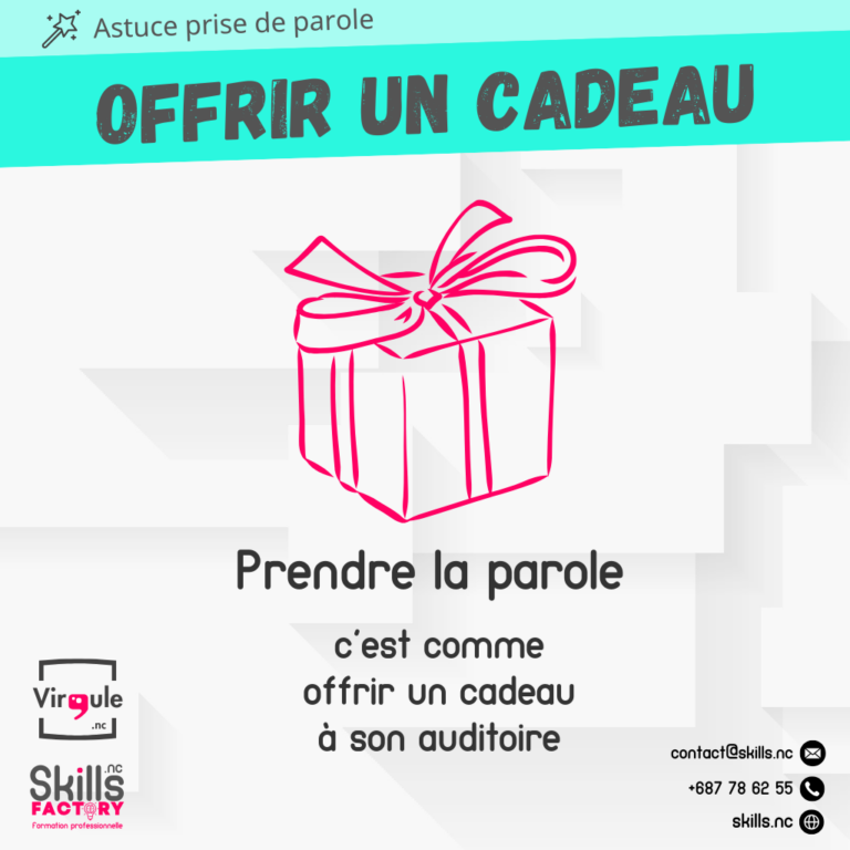 Parler en pubic, c&rsquo;est comme offrir un cadeau