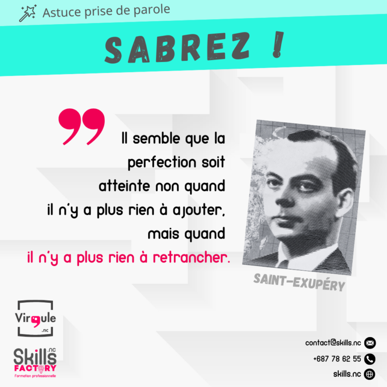 Il semble que la perfection soit atteinte non quand il n’y a plus rien à ajouter, mais quand il n’y a plus rien à retrancher.